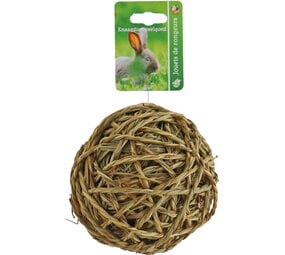 Gebr. de Boon Boon Zeegras Bal met Bel - Natural Sea grass Fun Ball - 14 cm - voor konijnen en knaagdieren Gebr. de Boon Boon Zeegras Bal met Bel - Natural Sea grass Fun Ball - 14 cm - voor konijnen en knaagdieren