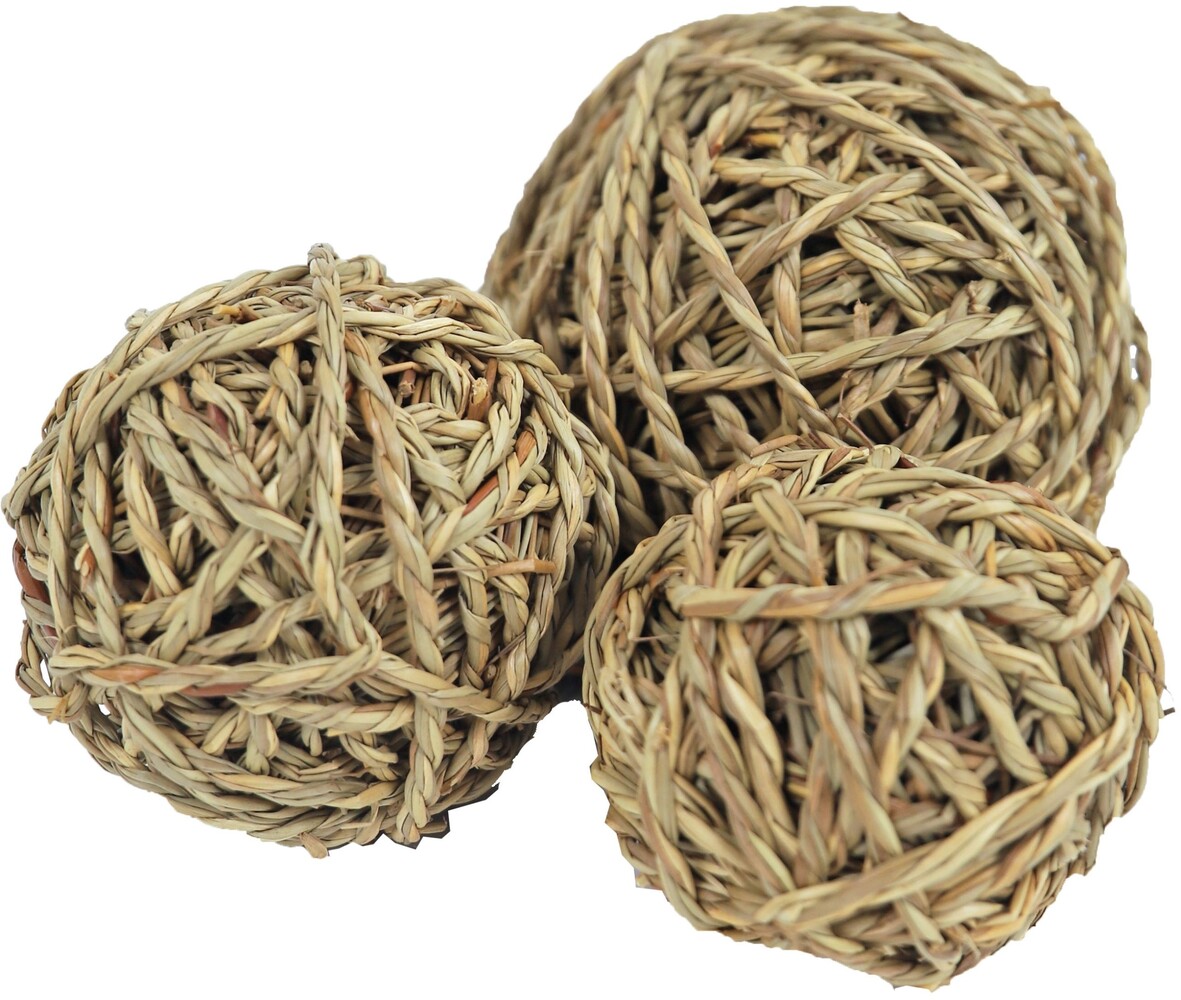Gebr. de Boon Boon Zeegras Bal met Bel - Natural Sea grass Fun Ball - 8 cm - voor konijnen en knaagdieren Gebr. de Boon Boon Zeegras Bal met Bel - Natural Sea grass Fun Ball - 8 cm - voor konijnen en knaagdieren