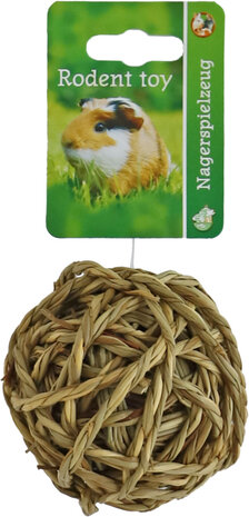 Gebr. de Boon Boon Zeegras Bal met Bel - Natural Sea grass Fun Ball - 8 cm - voor konijnen en knaagdieren Gebr. de Boon Boon Zeegras Bal met Bel - Natural Sea grass Fun Ball - 8 cm - voor konijnen en knaagdieren