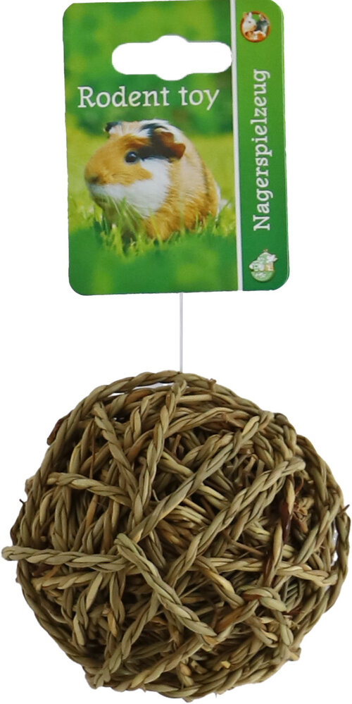 Gebr. de Boon Boon Zeegras Bal met Bel - Natural Sea grass Fun Ball - 10 cm - voor konijnen en knaagdieren Gebr. de Boon Boon Zeegras Bal met Bel - Natural Sea grass Fun Ball - 10 cm - voor konijnen en knaagdieren
