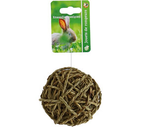 Gebr. de Boon Boon Zeegras Bal met Bel - Natural Sea grass Fun Ball - 10 cm - voor konijnen en knaagdieren Gebr. de Boon Boon Zeegras Bal met Bel - Natural Sea grass Fun Ball - 10 cm - voor konijnen en knaagdieren