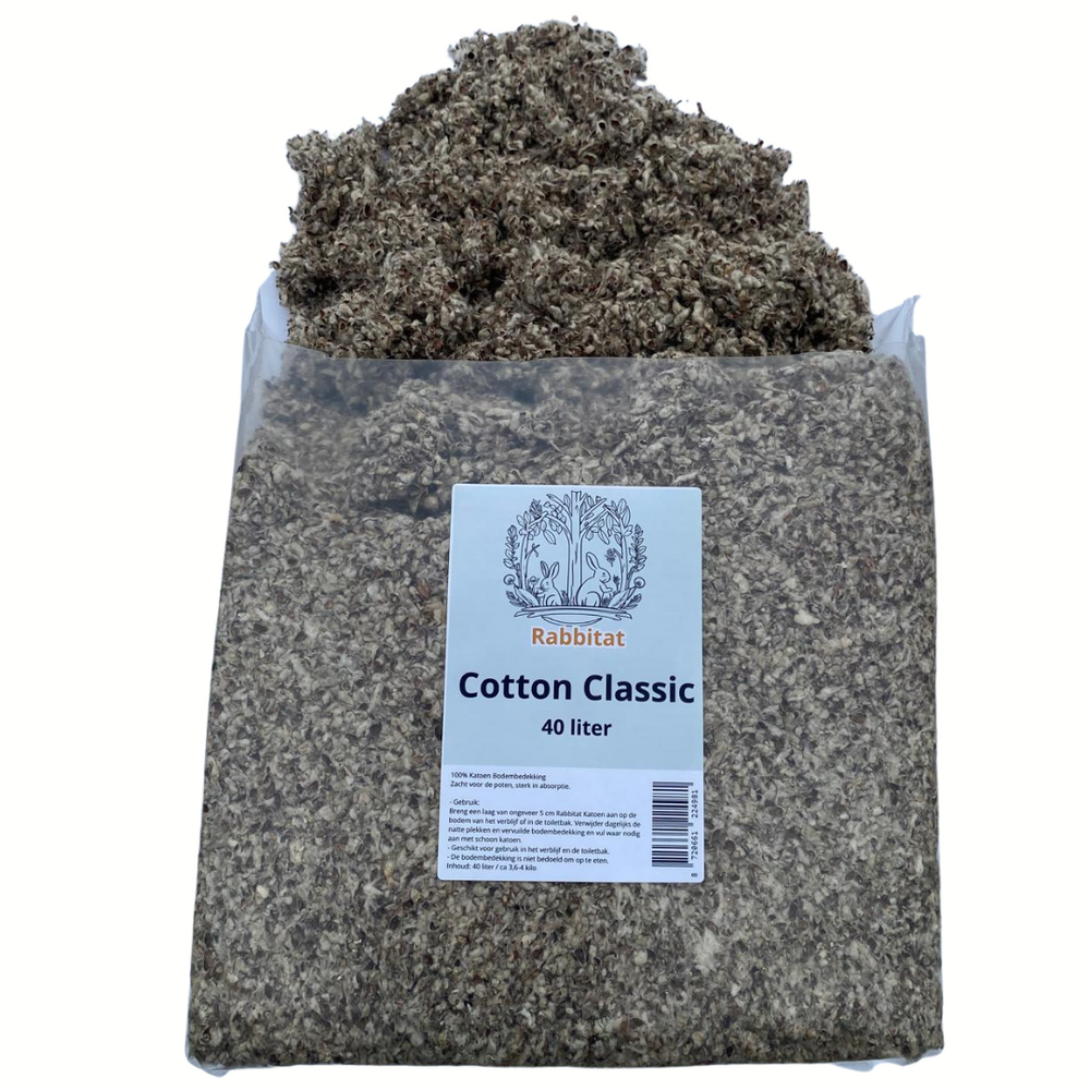 Rabbitat Katoen Bodembedekking - 40 liter - Cotton Classic