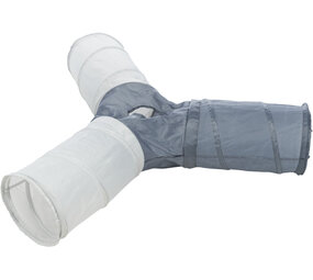 Trixie Trixie Speeltunnel Nylon met 4 Ingangen - 3x22x50 cm - Grijs Trixie Trixie Speeltunnel Nylon met 4 Ingangen - 3x22x50 cm - Grijs