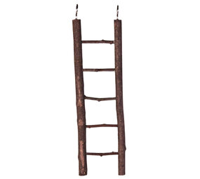 Trixie Trixie Houten ladder Schorshout - 26 cm - 5 sporten Trixie Trixie Houten ladder Schorshout - 26 cm - 5 sporten
