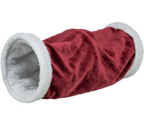 Trixie Trixie Pluche Speeltunnel met Schapenvacht look - ø 20 × 50 cm - Rood-Wit Trixie Trixie Pluche Speeltunnel met Schapenvacht look - ø 20 × 50 cm - Rood-Wit