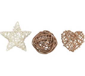 Trixie Trixie XMAS Knaagspeeltjes Rotan Knaagset - Ster - Bal - Hart - 5-6 cm Trixie Trixie XMAS Knaagspeeltjes Rotan Knaagset - Ster - Bal - Hart - 5-6 cm