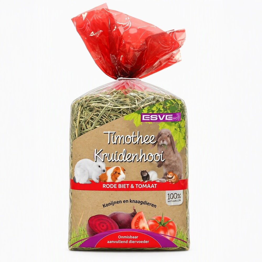 ESVE Esve Timothy Hay - Rode Biet en Tomaat - 600 gram ESVE Esve Timothy Hay - Rode Biet en Tomaat - 600 gram