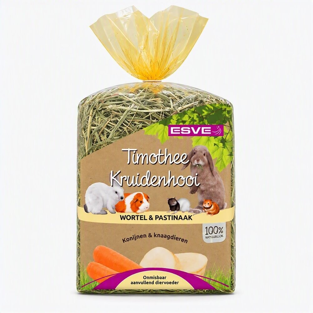 ESVE Esve Timothy Hay - Wortel en Pastinaak - 600 gram ESVE Esve Timothy Hay - Wortel en Pastinaak - 600 gram