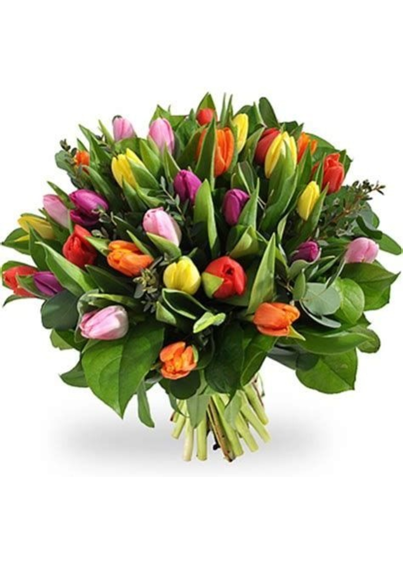 Kleurrijk tulpenboeket