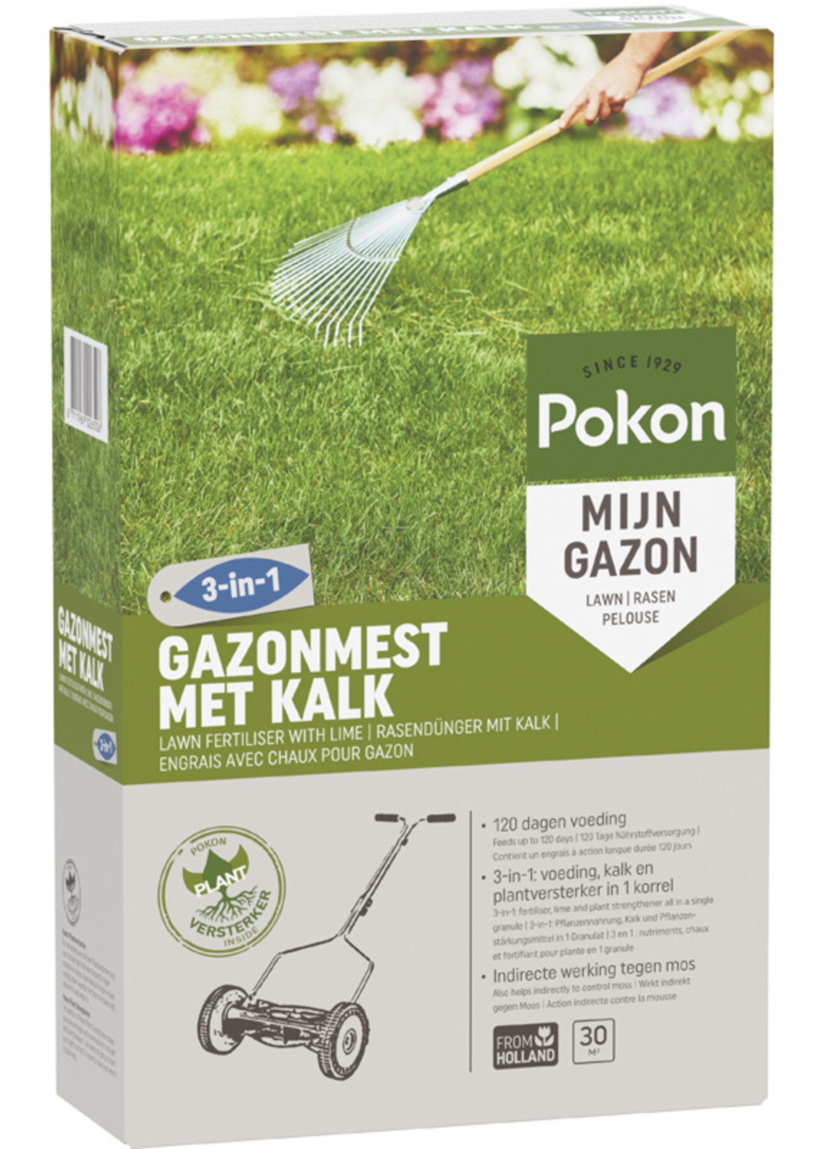 Pokon Gazonm + kalk 3-in-1 30m2