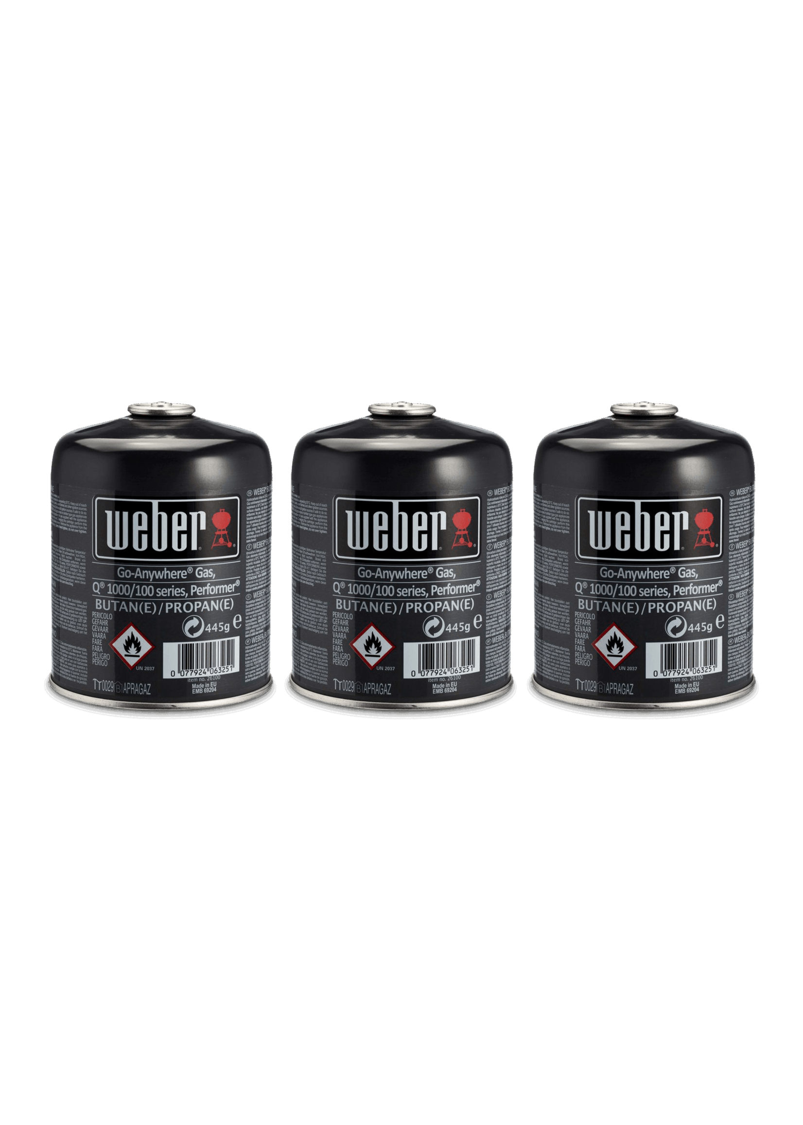 Weber Weber driepak gasbusjes