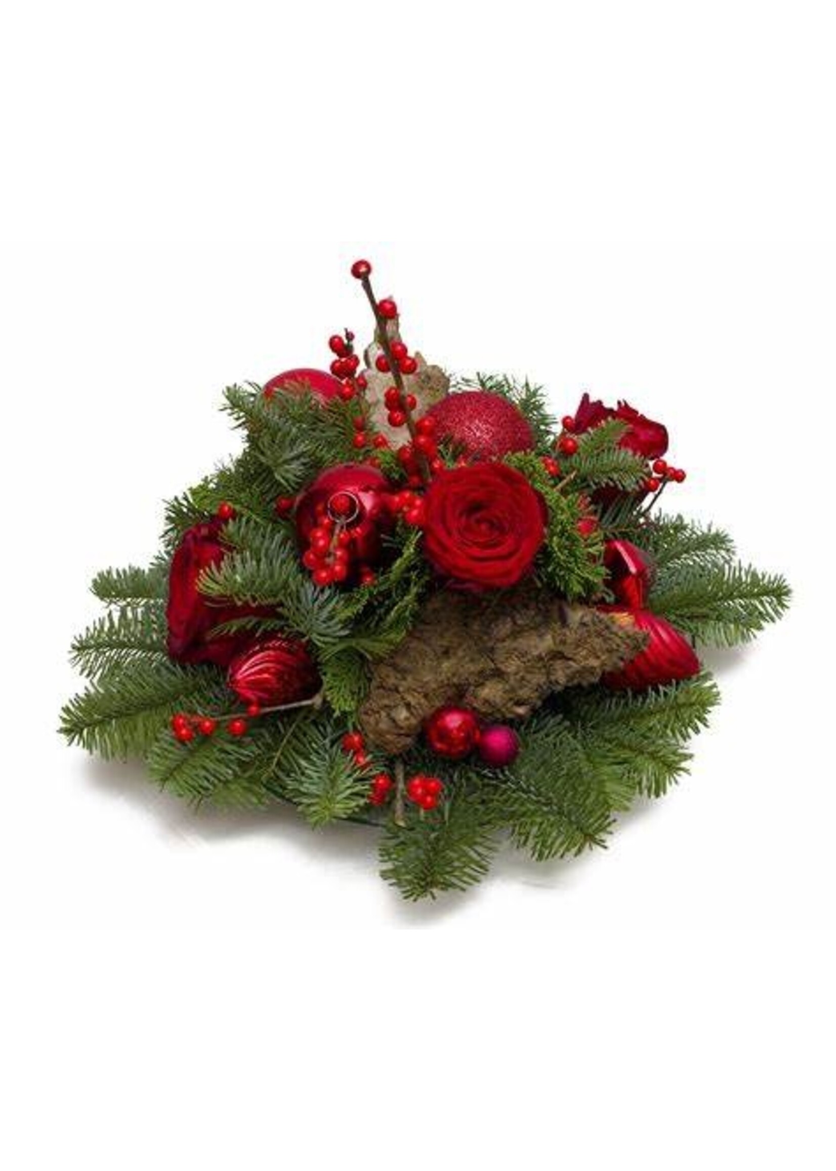 Kerststuk rood (bloemist keuze)