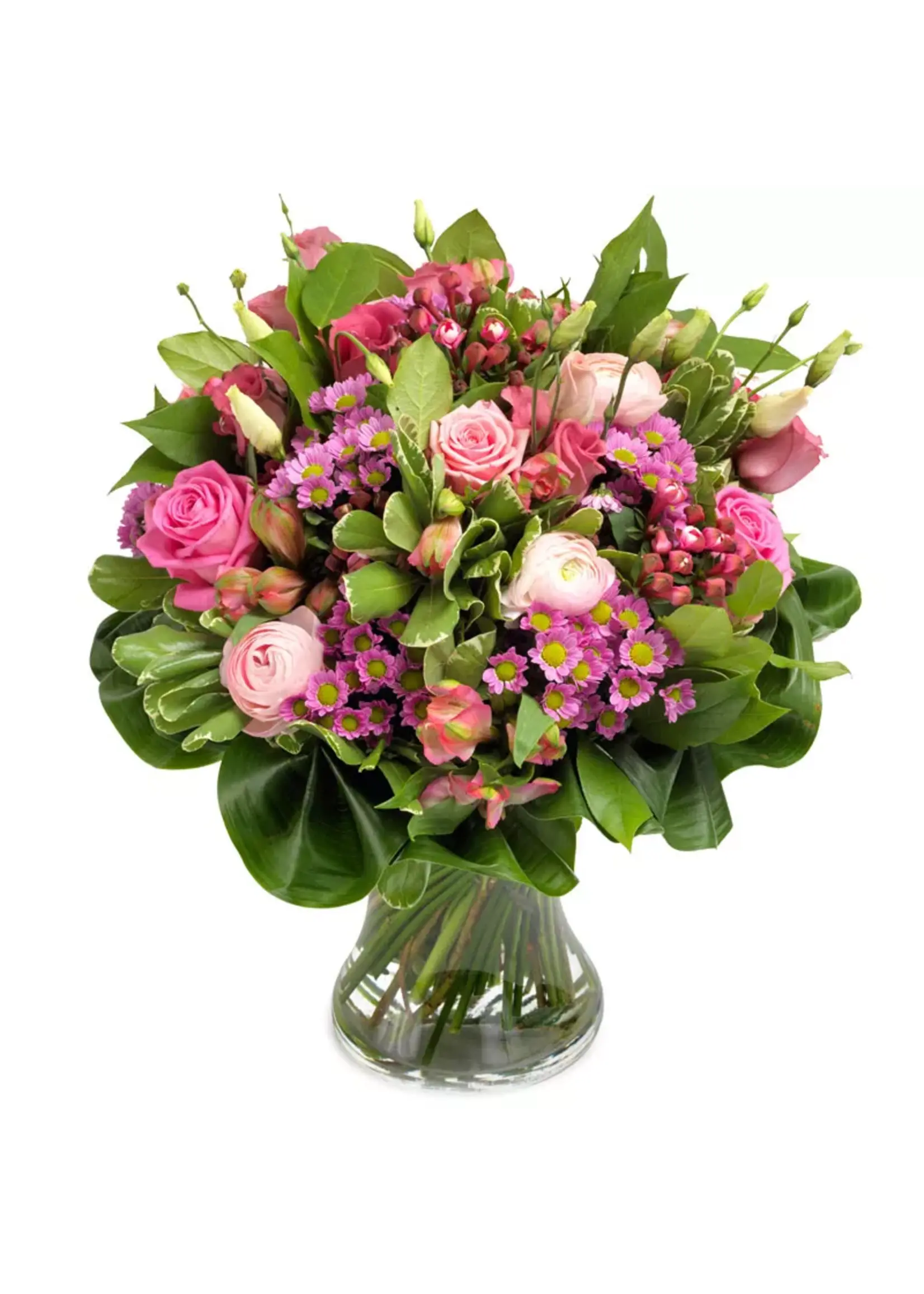 Moederdagverrassing roze bloemen