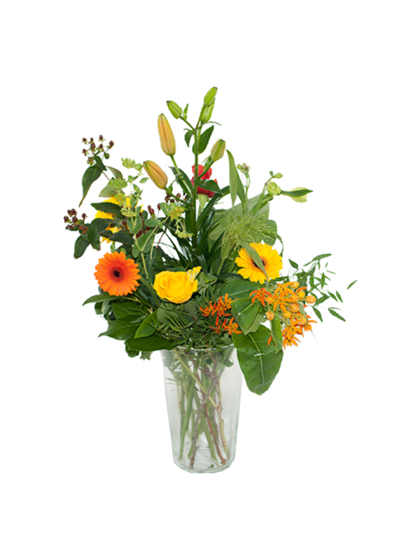 geeloranje plukboeket