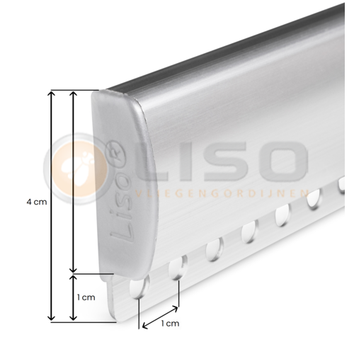 Liso® Vliegengordijn Liso ® Hulzengordijn Transparant Mat Verspringend - kant en klaar 92x209 cm