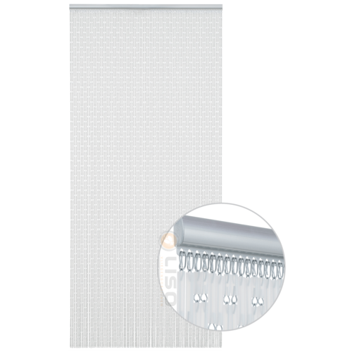 Liso® Vliegengordijn Liso ® Hulzengordijn Transparant Mat Verspringend - kant en klaar 92x209 cm