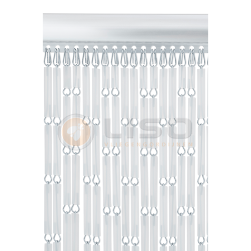 Liso® Vliegengordijn Liso ® Hulzengordijn Transparant Mat Verspringend - kant en klaar 92x209 cm