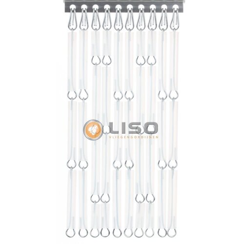 Liso® Vliegengordijn Liso ® Hulzengordijn Transparant Mat - Op maat gemaakt