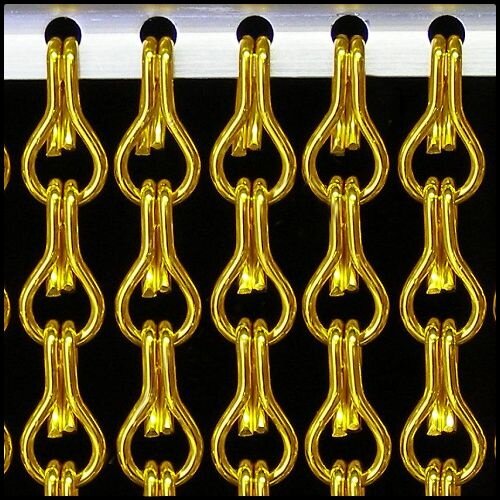 Kriska® Kettinggordijn Aluminium Goud Liso ® Vliegengordijn - Op maat gemaakt