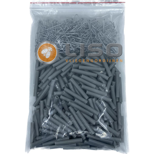 Liso® Verlengset Hulzengordijn Zilver Metallic 92x209 cm naar 92x220 cm