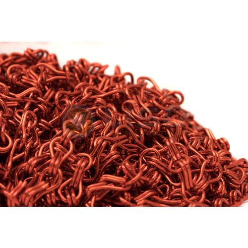 Kriska® Liso ® Kettinggordijn kleur Rood - per meter