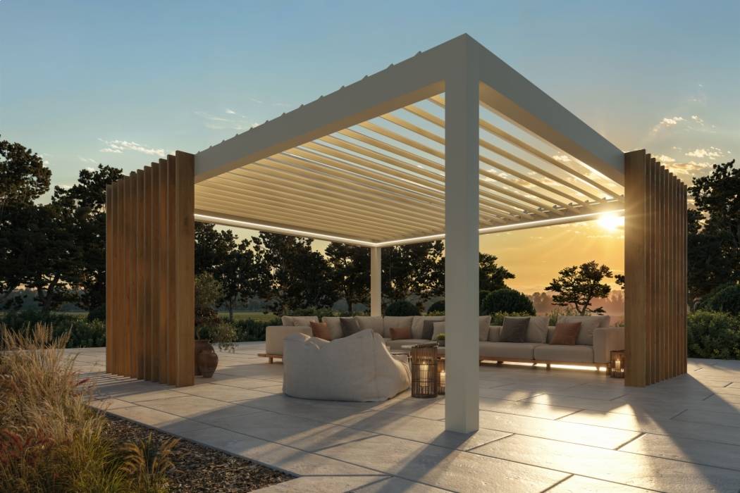 Aluminium Pergola met Lamellendak