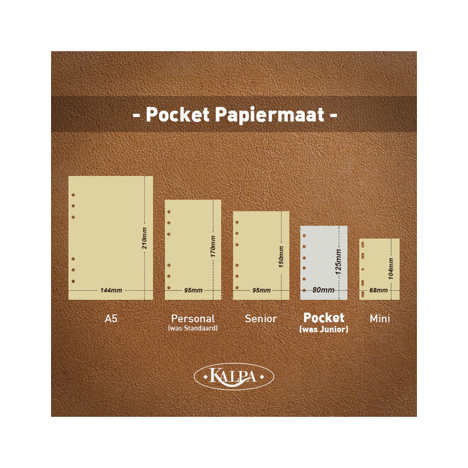 Lederen Organizer formaat Pocket