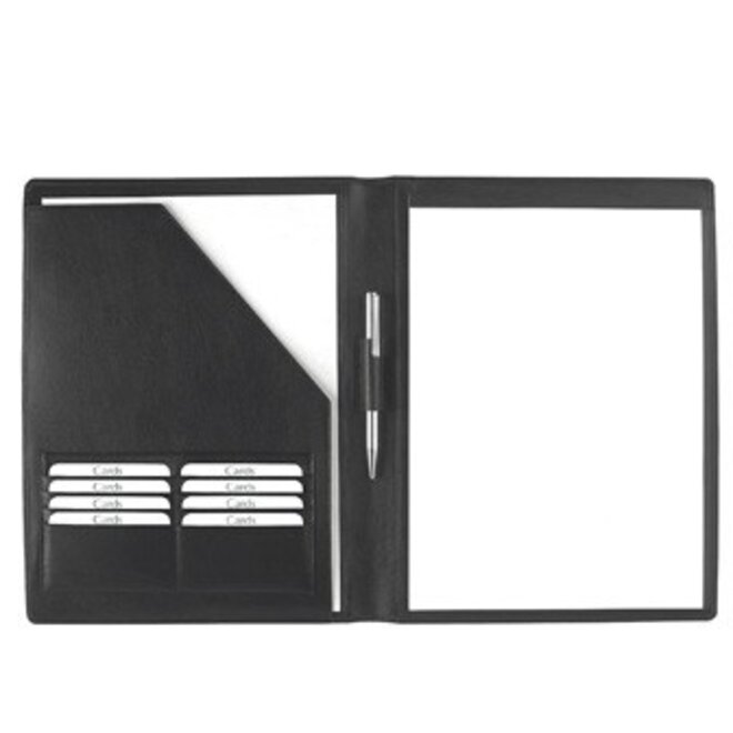 Lederen schrijfmap A4 met schrijfblok