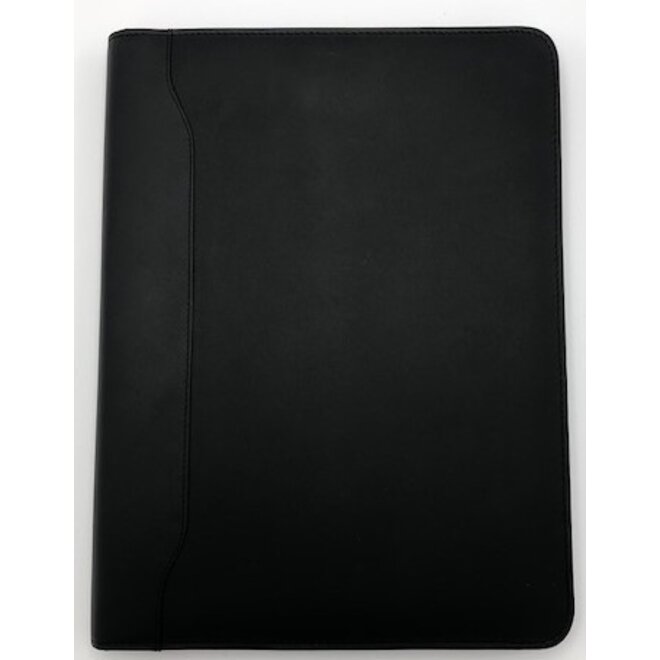 Leren schrijfmap A4 met ritssluiting en schrijfblok