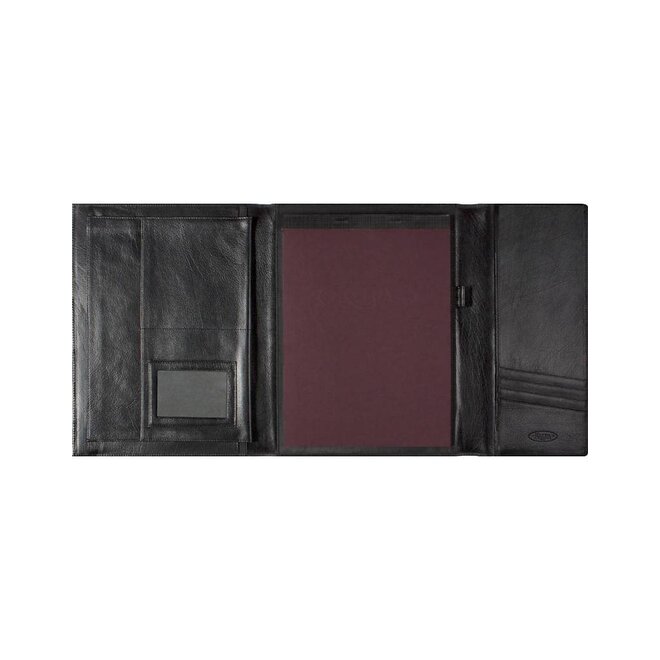 Leren A4 schrijfmap Genève Classic zwart