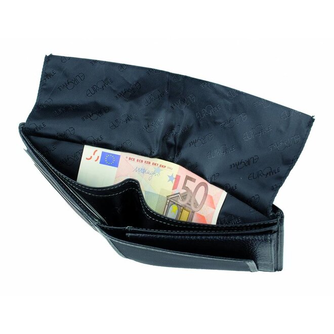 Leren portemonnee met geheimvak voor briefgeld en creditcards