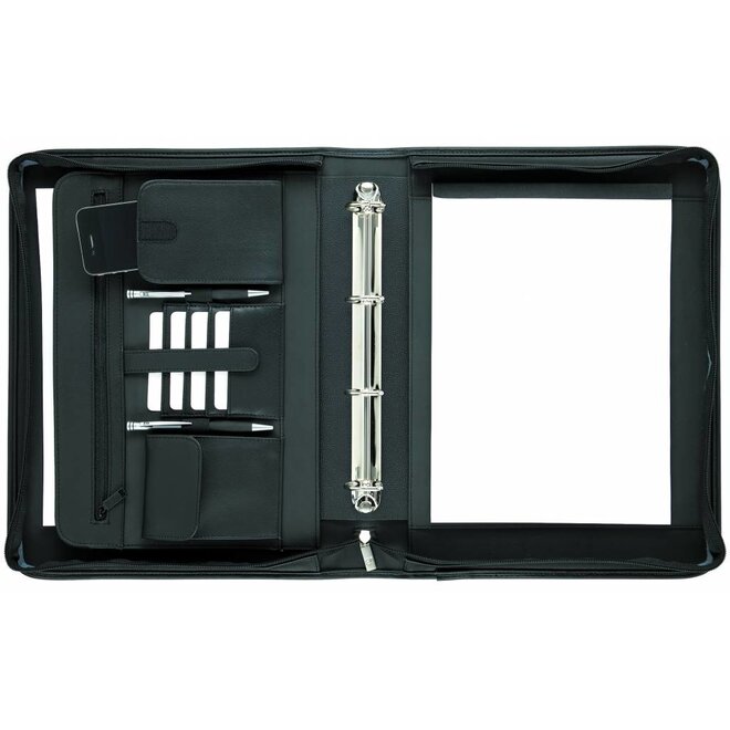 Bigpack schrijfmap/aktemap met uitneembare ringmechaniek, kunstleder