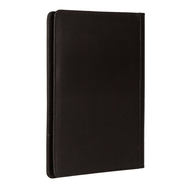 Lederen Zwarte schrijfmap A4 - kleur Zwart