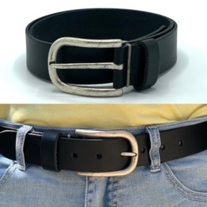 Leren riem 3.5 cm met nikkelvrije gesp