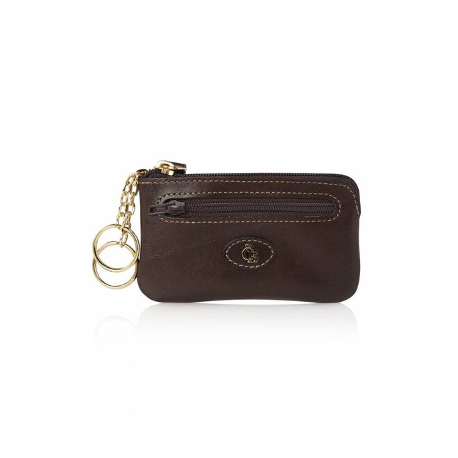 Leren sleutelétui Gaucho met 2 ritsjes