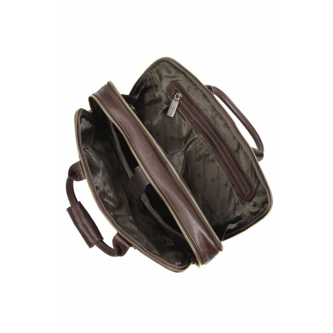 Leren laptoptas Firenze , 15.6 inch + tablet