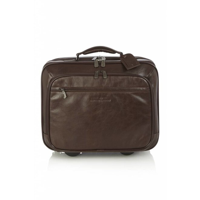 Leren Firenze laptoptas/trolley C&B - 15.6 inch