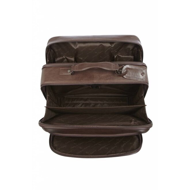 Leren Firenze laptoptas/trolley C&B - 15.6 inch