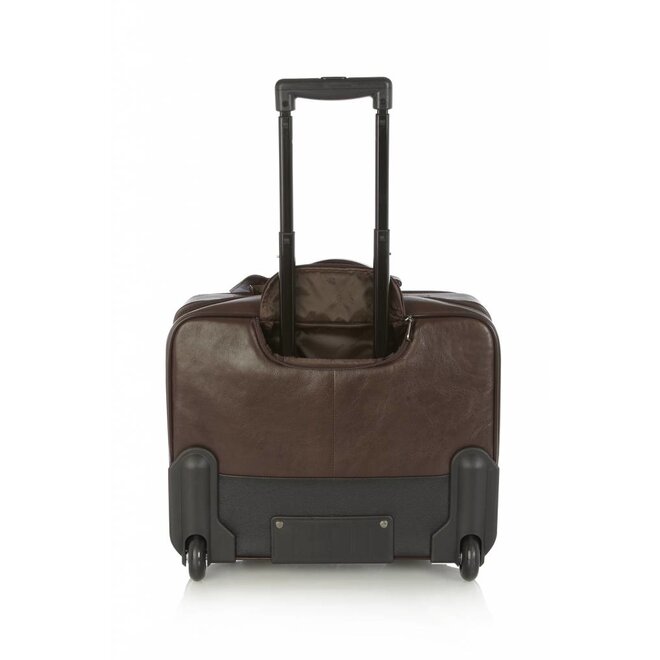 Leren Firenze laptoptas/trolley C&B - 15.6 inch