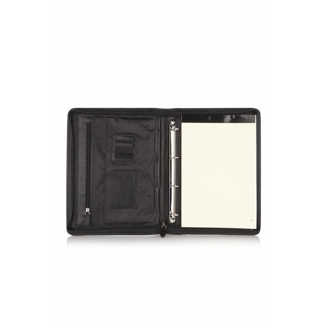 Lederen schrijfmap A4 Verona met rits - C&B