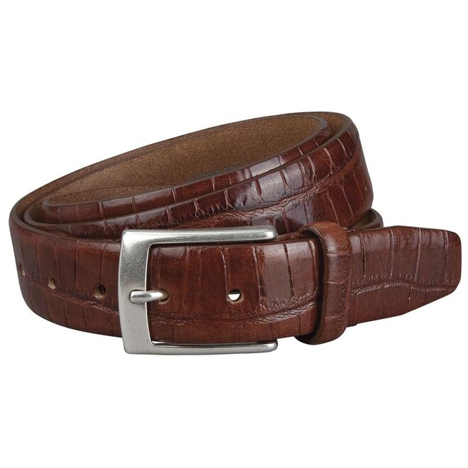 Leren herenriem Croco Castelijn&Beerens