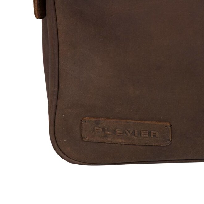 Laptoptas plantaardig gelooid leer 2-vaks 15" Bell