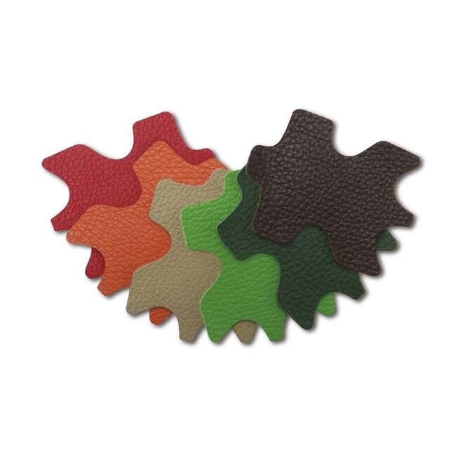 Leren stiftetui / pennenhouder rood