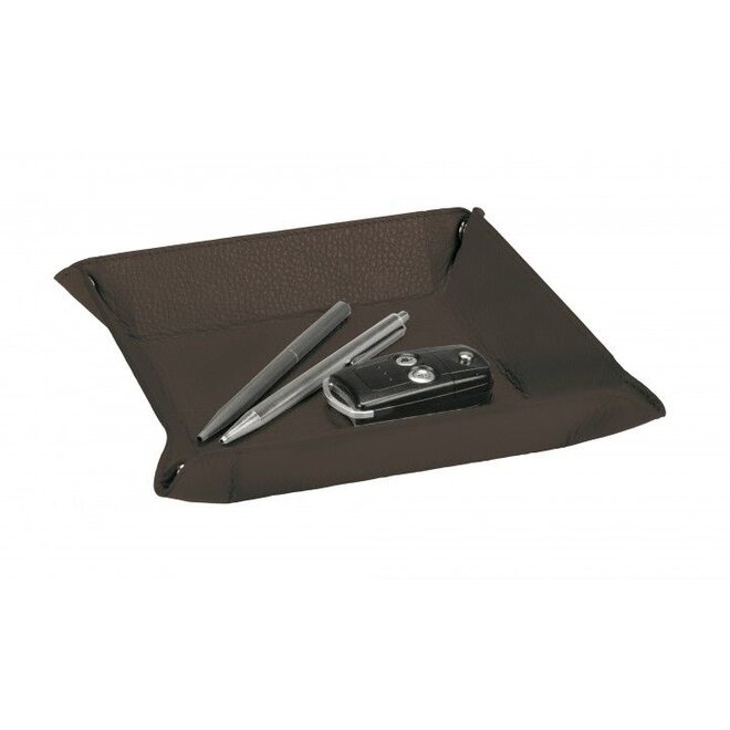 Lederen opbergbak - diverse kleuren