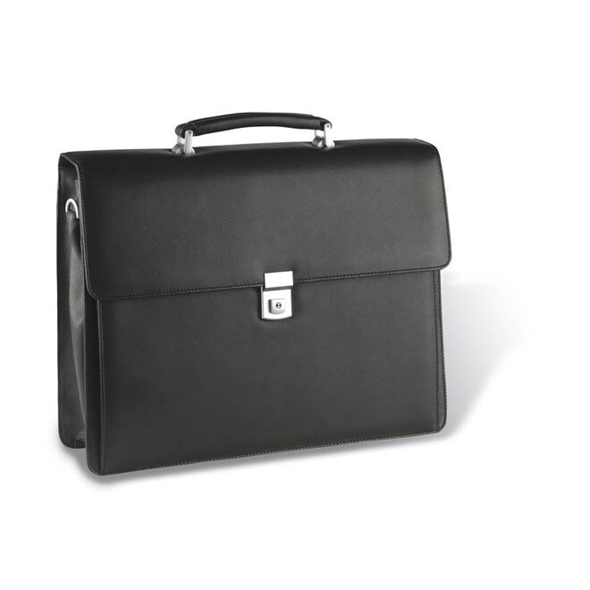 Leren aktetas met uitneembaar laptopvak