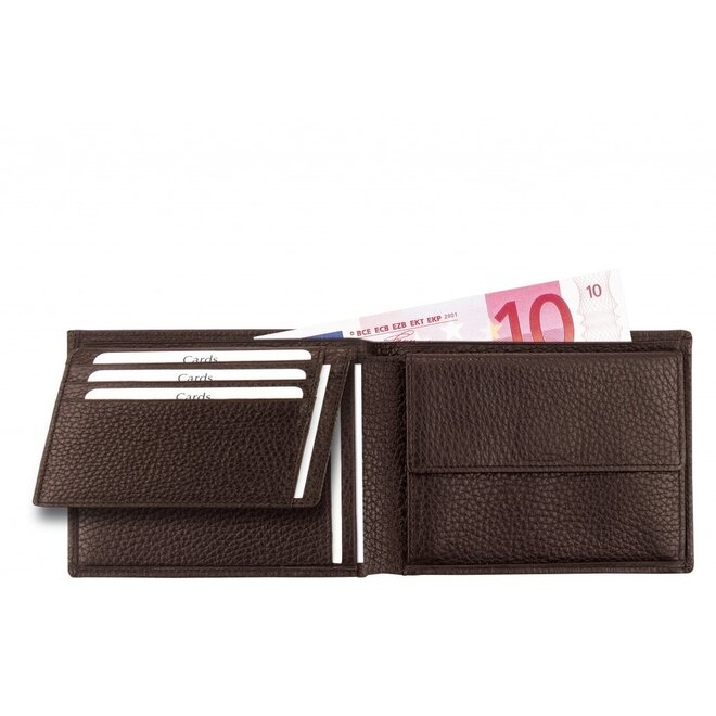 Leren portemonnee met extra binnenvak
