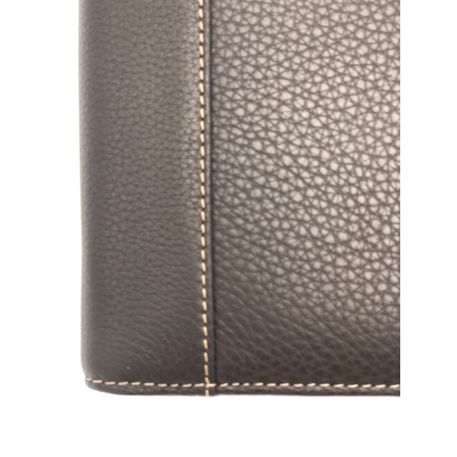 Leren schrijfmap A4 met ritssluiting en schrijfblok