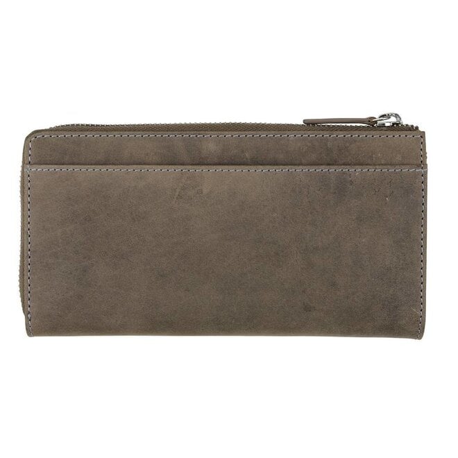 Leren damesportefeuille met ritssluiting