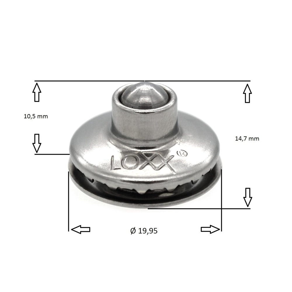 Schaeffertec Loxx® Kop ANTI-DIEFSTAL RVS / Messing-Vernikkeld Schaeffertec Loxx® Kop ANTI-DIEFSTAL RVS / Messing-Vernikkeld