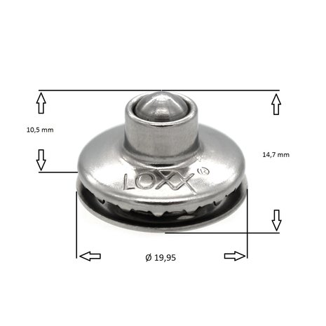 Schaeffertec Loxx® Kop ANTI-DIEFSTAL RVS / Messing-Vernikkeld Schaeffertec Loxx® Kop ANTI-DIEFSTAL RVS / Messing-Vernikkeld